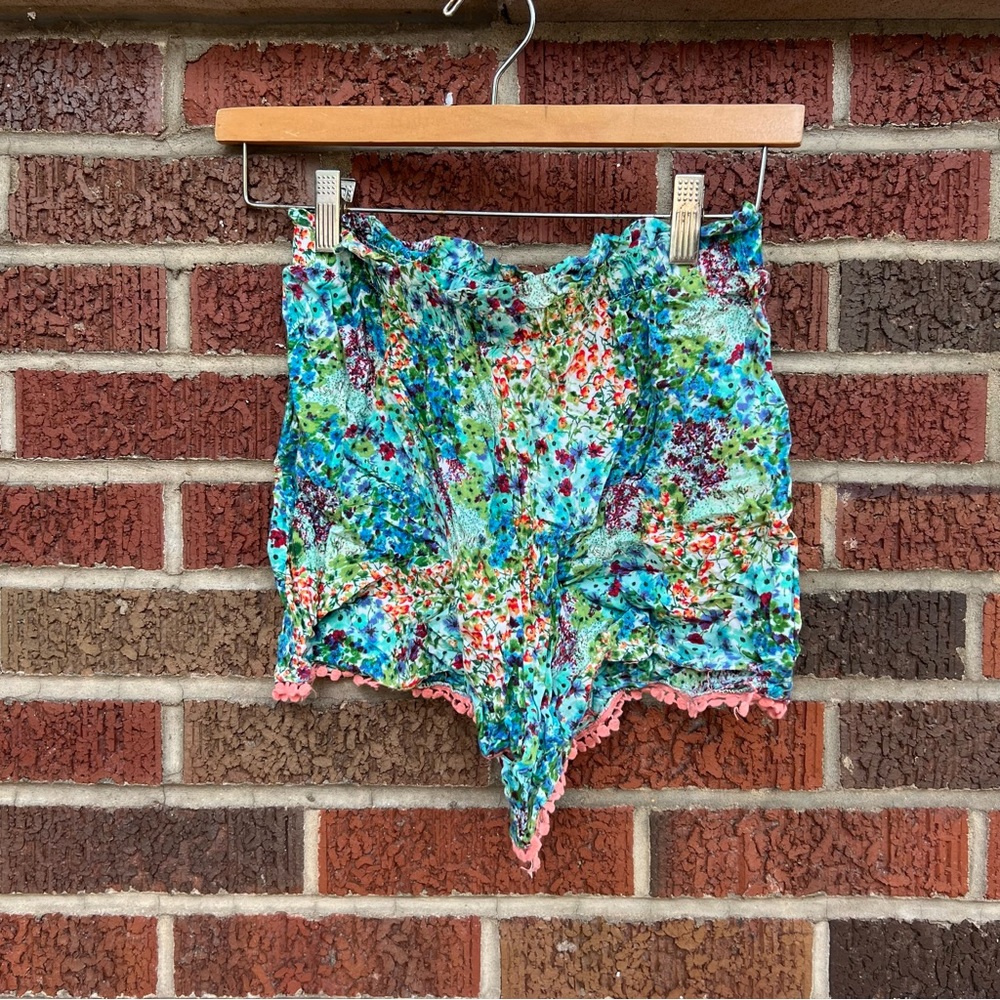 Speechless Kids Blue Tie Dye Crochet Hem Summer Shorts - Picture 1 of 3